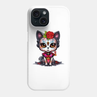 Dia de los Muertos Cat #9 Phone Case