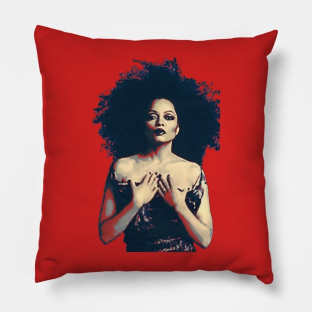 Retro diana ross dance Pillow by MasterMind_Designer