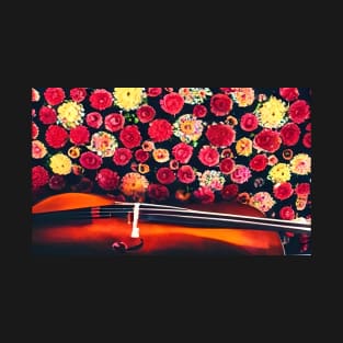 Cello & Flowers (Side) T-Shirt