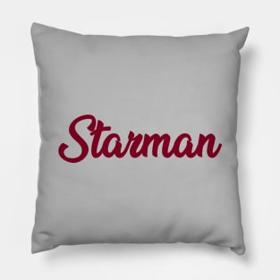 Starman, burgundy Pillow