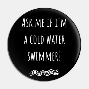 Cold water swimming. Pin