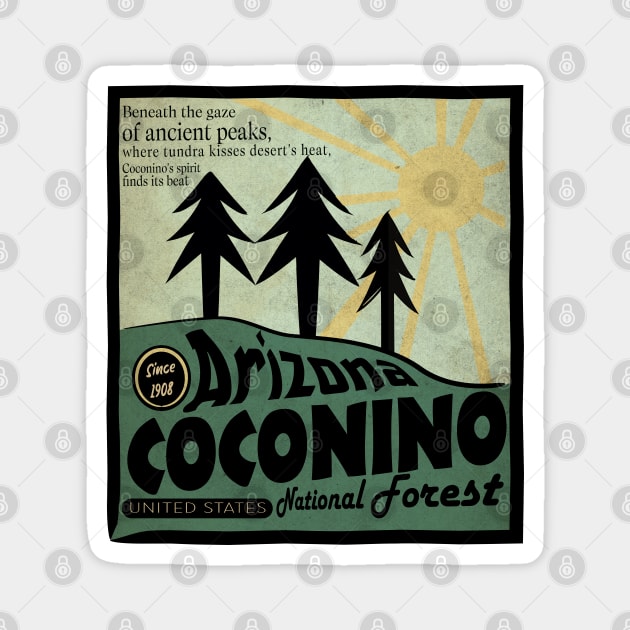 Coconino National Forest Flagstaff Magnet by Alexander Luminova