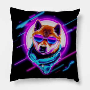 Synthwave Corgi Part 2 Pillow