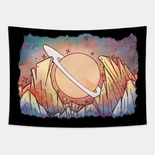 Sun planet rise Tapestry