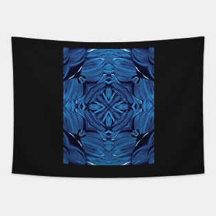 Blue Cross Mandala Ornament Tapestry