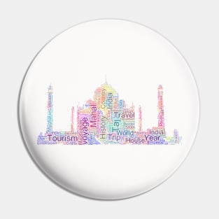 Taj-Mahal Travel Text Word Cloud Pin