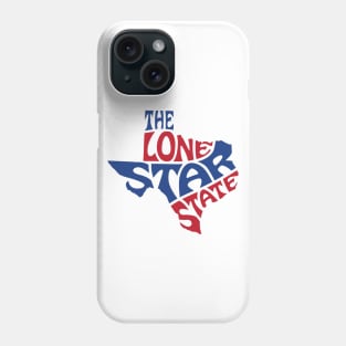 Texas Shape Lone Star State Red Blue Phone Case