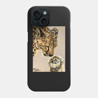 Cheetah and Cub Phone Case