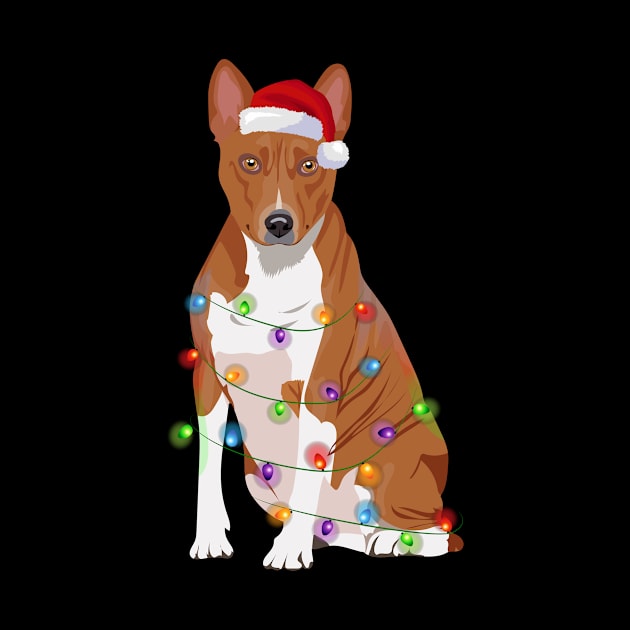 Basenji Christmas Lights Xmas Dog Lover by magazin