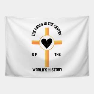 The cross is the center of the world's history Tapestry