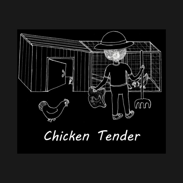 Chicken Tender Invert Color Black Background by kinetic-passion