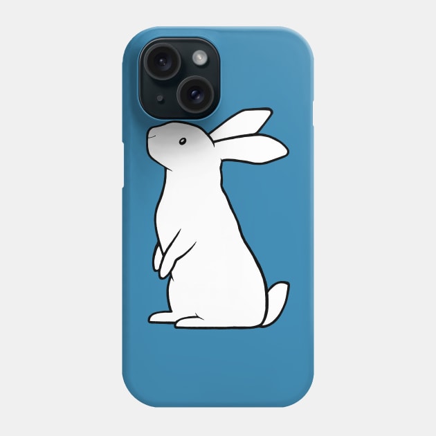 Simple rabbit - white Phone Case by WatershipBound
