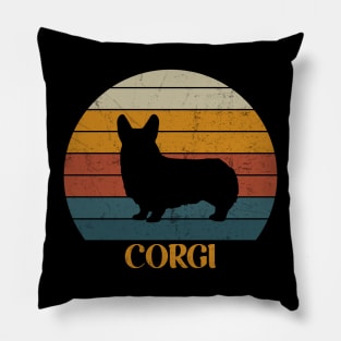 Cute Vintage Corgi Sunset - Dog Lover Corgis Pillow