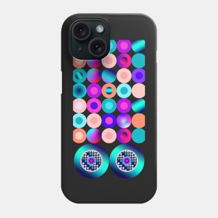 Shiny holo gradient big polka dots Phone Case