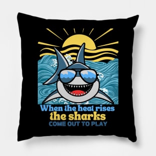 Funny Shark Summer Pillow