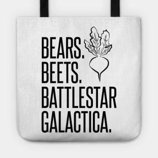 Bears Beets Battlestar Galactica Tote