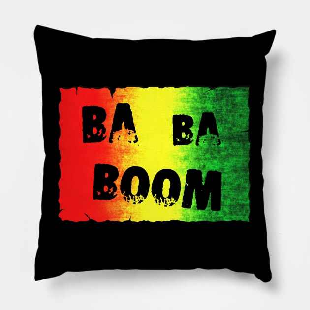 Ba Ba Boom Pillow by Erena Samohai