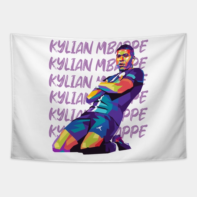 Mbappe Goal Tapestry by Martincreative