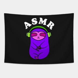 Purple Sloth ASMR Tapestry