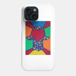 Heart Hamsa by Harriette Knight Phone Case