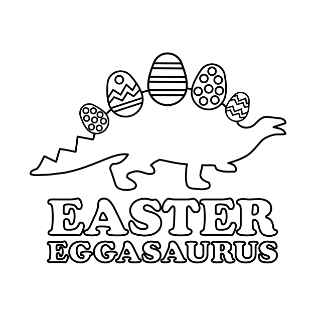 Easter Coloring Book Style - Color Your Own Dinosaur by PodDesignShop