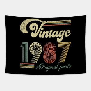 Retro Vintage 1987 37th Birthday Gift Men Women 37 Years Old Tapestry