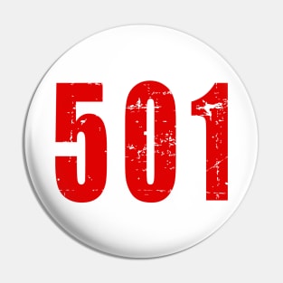 Arkansas 501 Area Code Design Pin