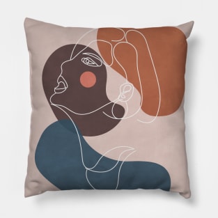 Woman Minimal Line Art 2 Pillow