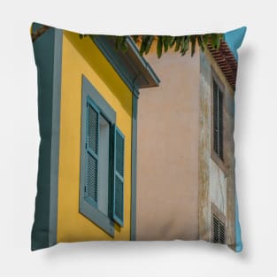 Colorful Buildings Pillow