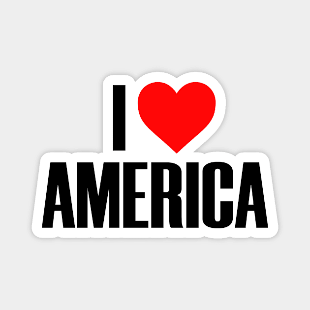 I Love America USA Heart United States Magnet by Mellowdellow