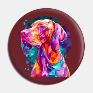 Vizsla Dog Ink Painting Design Pin