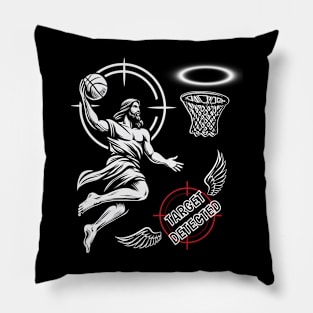 Funny Basketball Retro Jesus Player Pillow