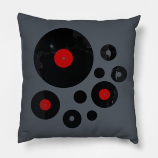 Crazy for Vinyl Records - Music DJ! Vintage Retro Pillow