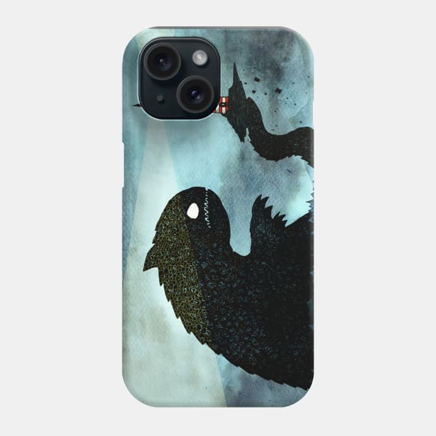 Sea Monster & Lighthouse Phone Case by djrbennett