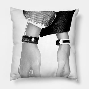 hold my hand, couple, married, merry christmas Pillow