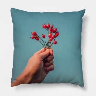 bunch of brier berries Pillow