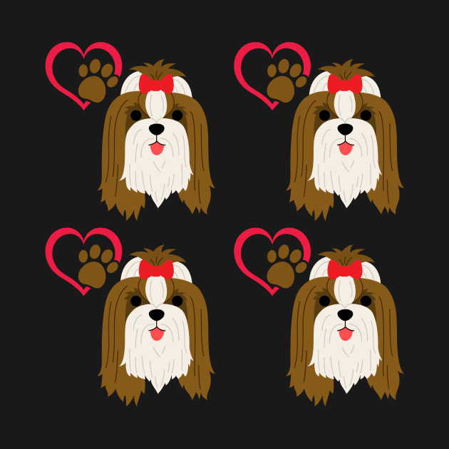 shih tzu dog pattern by Maful