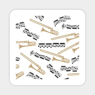 trombones and notes Magnet