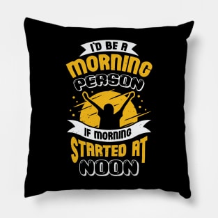 Funny Sleeping Long Late Sleeper Gift Pillow