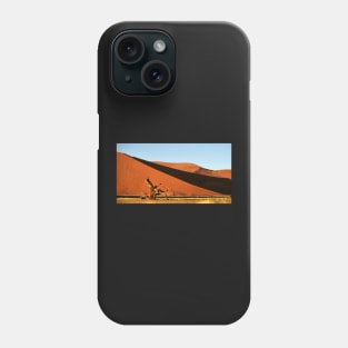 Dunes, Dead Tree & Dry Tsauchab River Valley, Namibia Phone Case