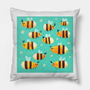 Summer Bees Pillow