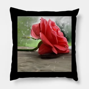 Pink Rose Pillow