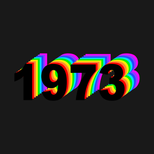 1973 Rainbow Style Volume 3D effect T-Shirt