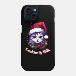 Cookies & Milk - Christmas Cat - Winter Holiday Phone Case