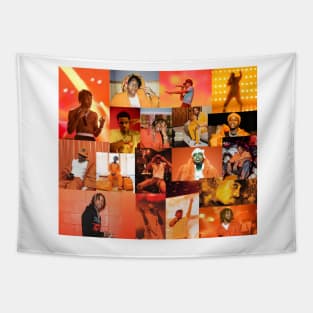 orange rap collage Tapestry