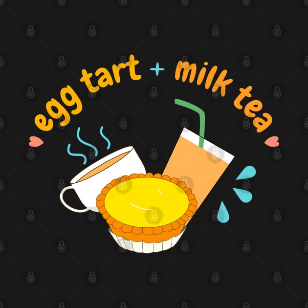 Hong Kong Egg Tart and Milk Tea by LulululuPainting