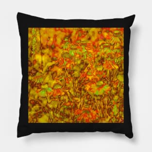 Vintage Winter Wildflowers Pillow