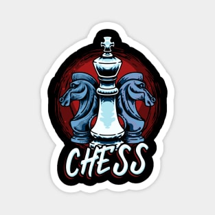 Chess Knight & King Chess Players Magnet