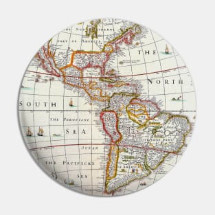 John Speed - America Map 1626 -  Ancient Worlds Pin