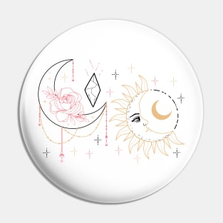 Celestial Moon & Sun Pin